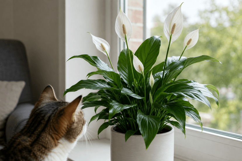 Spathiphyllum et chat : toxicité réelle, mythe dépolluant